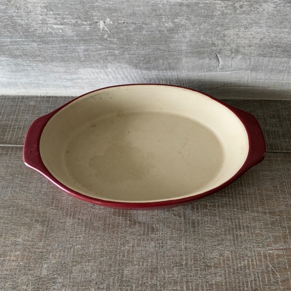 New Pampered Chef Small Oval Baker Cranberry New Traditions...